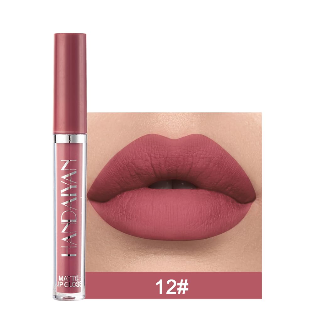 BestLand 3Pcs Matte Liquid Lipstick Set for Women - 24H Transfer-Proof, Moisturizing & Non-Sticky Lip Gloss I Soft Peach, Dusty Plum, Muted Rose I Vegan + Cruelty-Free for Daily & Party