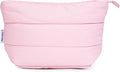 Narwey Travel Makeup Bag for Women Girl, Puffer Makeup Up Organizer Bag Cosmetic Bag, Puffy Cute Makeup Pouch Purse, Travel Toiletry Bag (Pink)