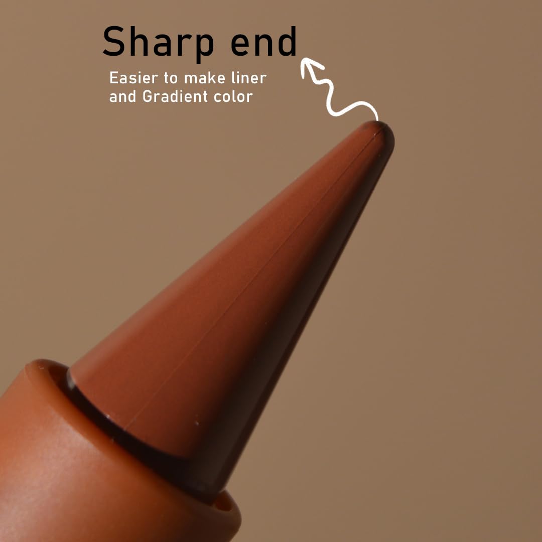 BAISEN DIARY 2Pcs 2-in-1 Gradient Lip Liner and Lipstick Lip Combo Set - Achieve Flawless Contour and Gradual Ombre Effect with Easy-to-Use Crayon Form and Cone Tip (2Pcs 06# Coffee Bean)