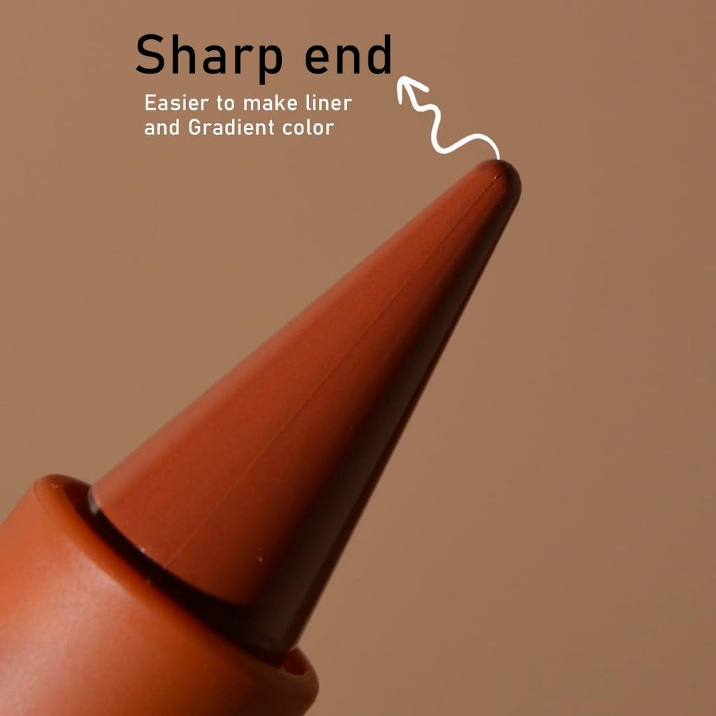 2-in-1 Gradient Lip Liner and Lipstick Lip Combo Set - Achieve Flawless Contour and Gradual Ombre Effect with Easy-to-Use Crayon Form and Cone Tip (03# Caramel brulee, 1 Count (Pack of 1))
