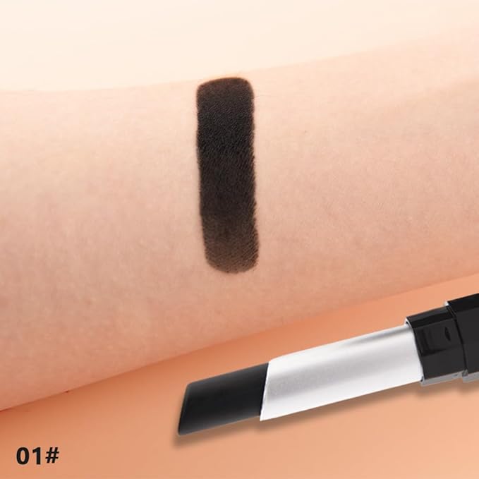 IATMOMOD Black Cream Matte Lipstick Stick 01#, Longwear Full Coverage Velvet Lip Color for Women, Waterproof Multi-Use Lip & Cheek Makeup Stick for Halloween Party, Lápiz labial mate en crema negra