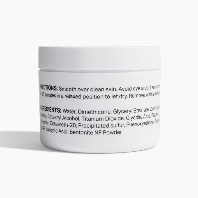 Y’OUR Purifying Detox Face Mask: Blackhead, Whitehead & Pore Remover; Anti-Acne & Pimple Care; Cleansing & Exfoliating; With Salicylic Acid & Bentonite Clay Mud Mask