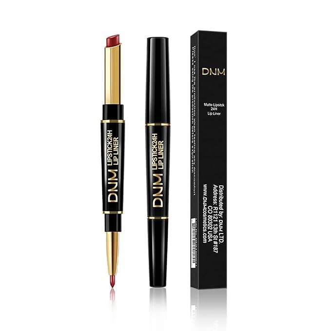3Pcs Coral Pink, Milk Tea, Rose Mauve Lip Liner and Lipstick Set – Chestnut Nude Brown Double-Ended 2-in-1 Lip Liner and Matte Lipstick Combo, 24-Hour Wear Non-Drying, Lightweight, lapiz de labios
