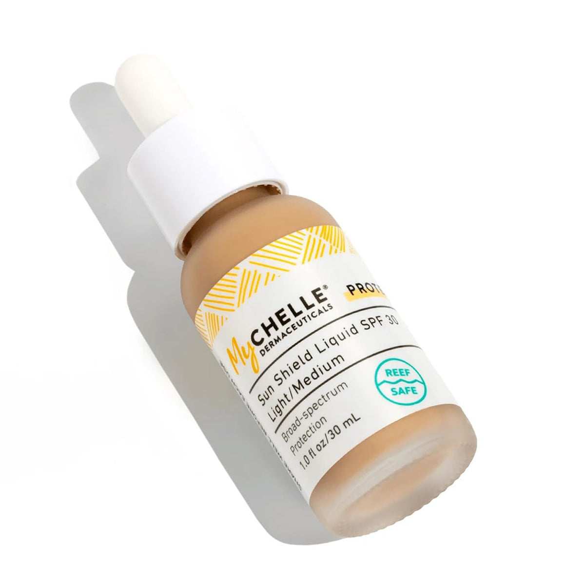 MyChelle Dermaceuticals, Sun Shield Liquid SPF 30 Medium/Dark (1 Fl Oz) - Tinted Sunscreen for All Skin With Oil-Absorbing Bentonite Clay - Use as Sheer Foundation or Makeup Primer for Matte Finish