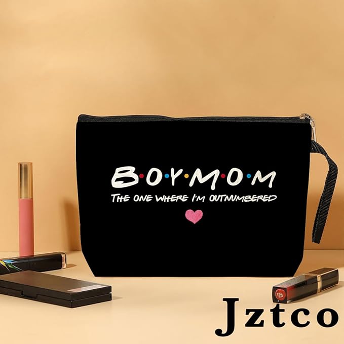 Jztco Boy Mama Makeup Bag, Baby Shower Gifts for Mom First Time