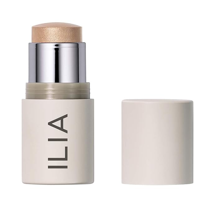 ILIA - Multi-Stick Cheek + Lip Color | Buildable + Blendable | Multi-Use Cream Highlighter | Nourishing Skincare Ingredients | Clean, Cruelty-Free (Cosmic Dancer | Soft champagne pearl)