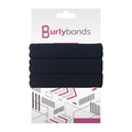 Burlybands Elastic Hair Ties No Damage for Thick Heavy Hair, Black 3 Pack