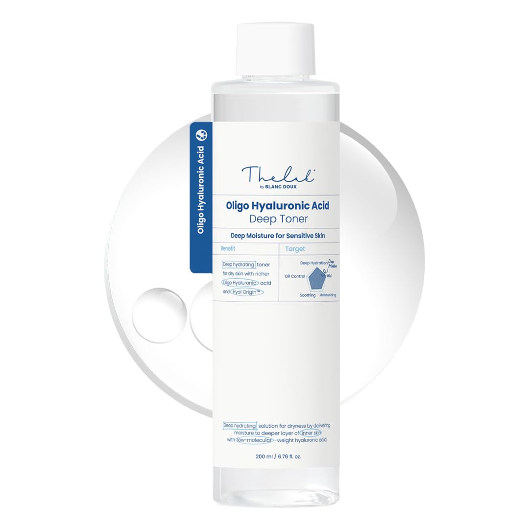 THE LAB by BLANC DOUX Oligo Hyaluronic Acid Deep Toner – Hydrating Toner for Sensitive Skin, pH Balance, Korean Skin Care, Alcohol-Free, Vegan Formula (6.76 Fl Oz)