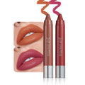 mekuel 2Pcs Coral & Rich Red Hydrating Cream Lipsticks Lip Crayon for Women, Moisturing Lipstick Longwear Lip Liner Crayon Set for Ombre Shades, Matte Creamy Lips Stick Natural Tinted Lips Balm Set, E