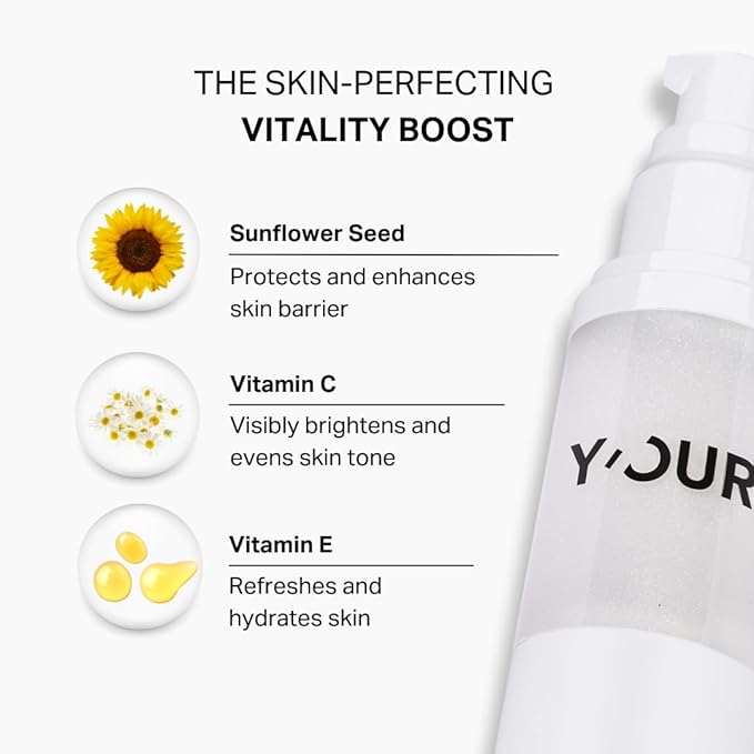 Y'OUR Pore Minimizer Face Primer, Gripping & Blurring Makeup Primer with Vitamin C & E, Oil Control & Brightening, Retinol-Infused Anti-Aging Formula, Soft-Focus Finish, 2-in-1 Primer & Makeup Base