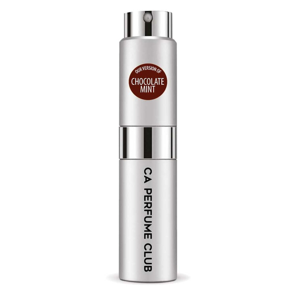 CA Perfume Originals Chocolate Mint for Women and Men Amber Floral Scent Long Lasting Unisex Fragrance Eau De Parfum Travel Size Refillable Atomizer Spray 0.27 Fl Oz 8ml