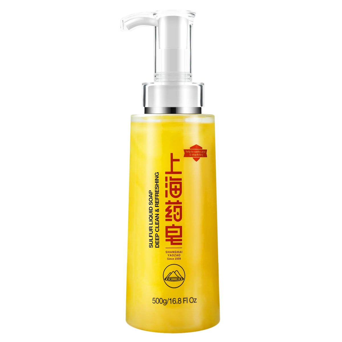 Bee & Flower Sulfur Soap Liquid Shampoo & Body Wash - Daily Head to Toe Skin Care Product for Men and Women - 10.8 Fl Oz - Pack of 2
