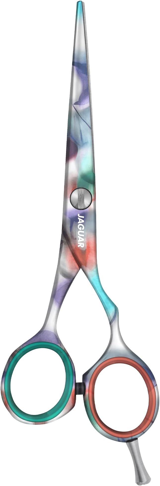 Jaguar In Heaven Watercolor Design Hairdressing Scissors, Right Handed Offset Handle, 5.5 Inch