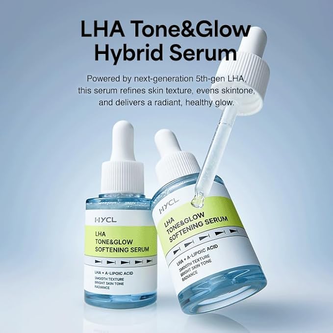 HYCL LHA Tone&Glow Activating Serum (1.01 fl oz), Gentle Daily Exfoliating Face Serum for Smooth Texture & Radiant Skin, Brightens & Refines Pores with LHA Pearlpicul & Alpha Lipoic Acid, K-Beauty