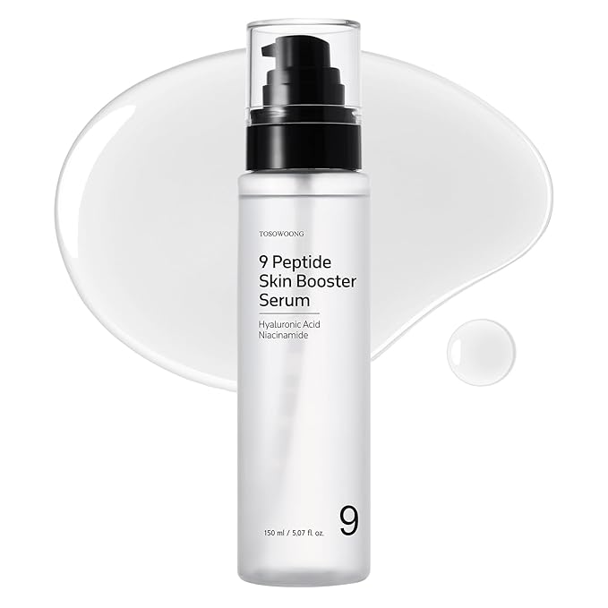 TOSOWOONG 9 Peptide Skin Booster Serum for All Skin Types, Dark Spots, Glow