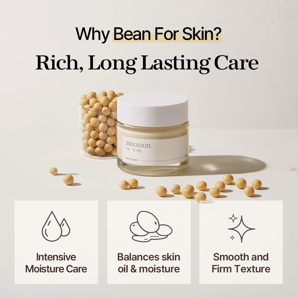 mixsoon Bean Cream - Deeply Nourishing & Lightweight Moisturizer, 0.85fl oz