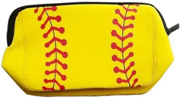 AJLTPA Waterproof Neoprene Cosmetic Bag, Softball