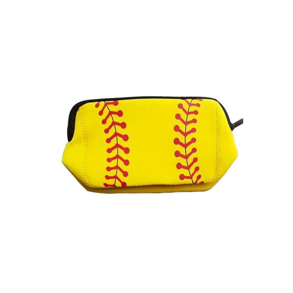 AJLTPA Waterproof Neoprene Cosmetic Bag, Softball