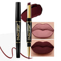 HHLTOH 2-in-1 Deep Red Lip Liner & Lipstick Set Kit for Women, Matte Lips Kit with Lip Liner Lip Stains Long Lasting Waterproof 24 Hour Lipstick and Lip Liners Combo Lipliners Pencil Set 15