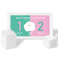 Square Cotton Pads for Face (500 Count) - 100% Pure Cotton, Soft Lint-Free Makeup Remover Pads for Facial and Eye Use, Double-Sided Design to Save Water, Hypoallergenic (100 Thick & 400 Ultra-Thin)