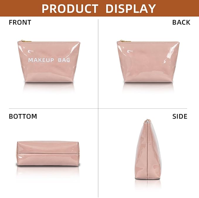 getgto Makeup Bag for Women, Portable Waterproof Cute Cosmetic Bags