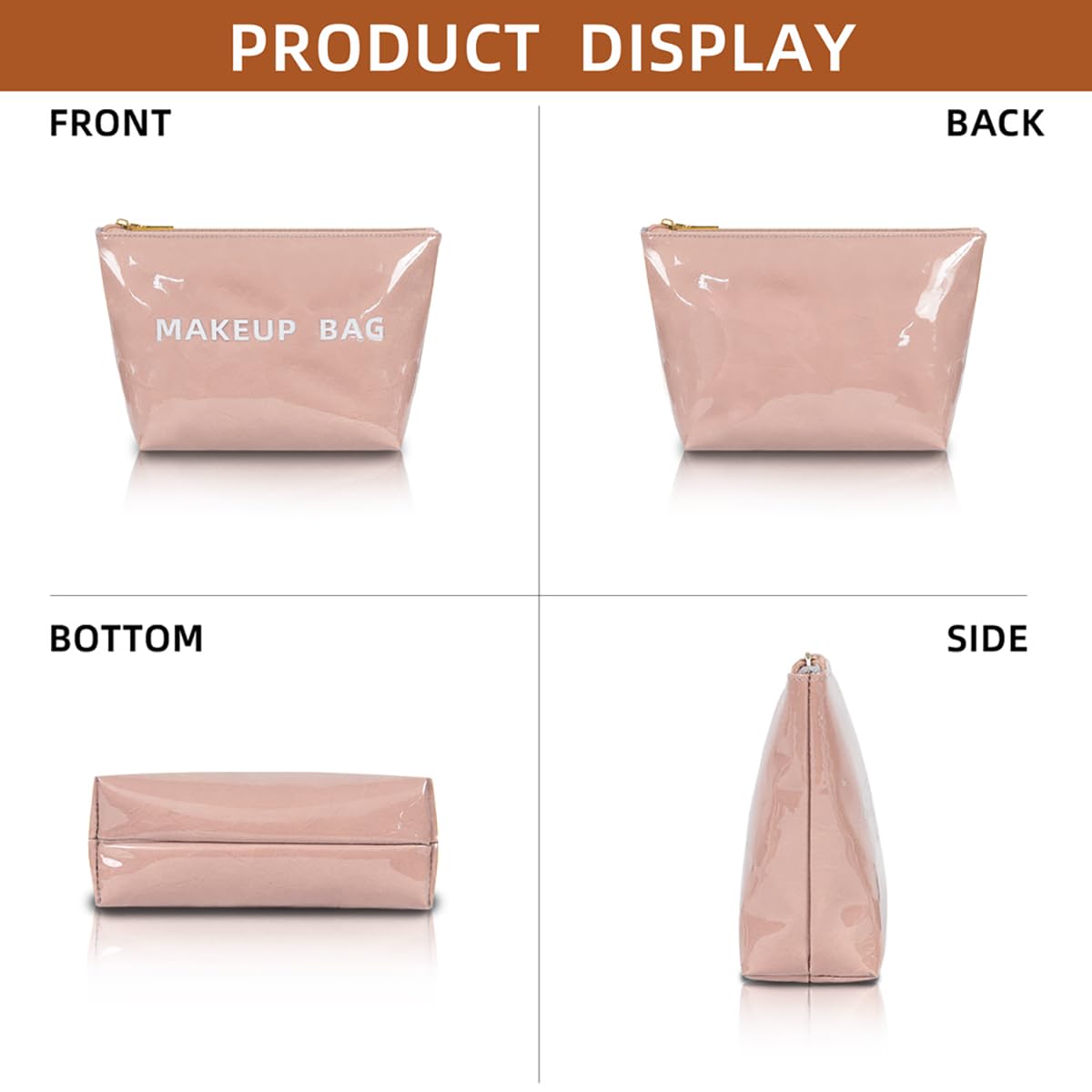 getgto Makeup Bag for Women, Portable Waterproof Cute Cosmetic Bags