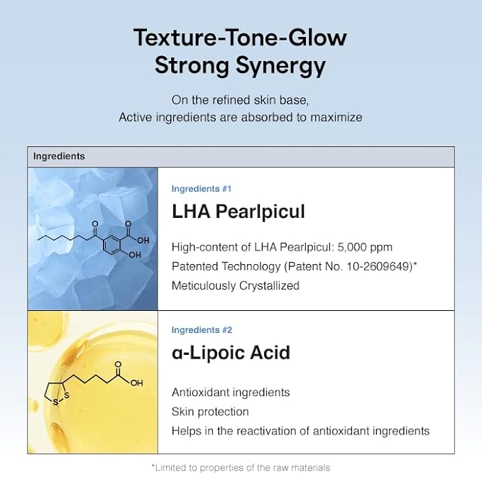 HYCL LHA Tone&Glow Activating Serum (1.01 fl oz), Gentle Daily Exfoliating Face Serum for Smooth Texture & Radiant Skin, Brightens & Refines Pores with LHA Pearlpicul & Alpha Lipoic Acid, K-Beauty
