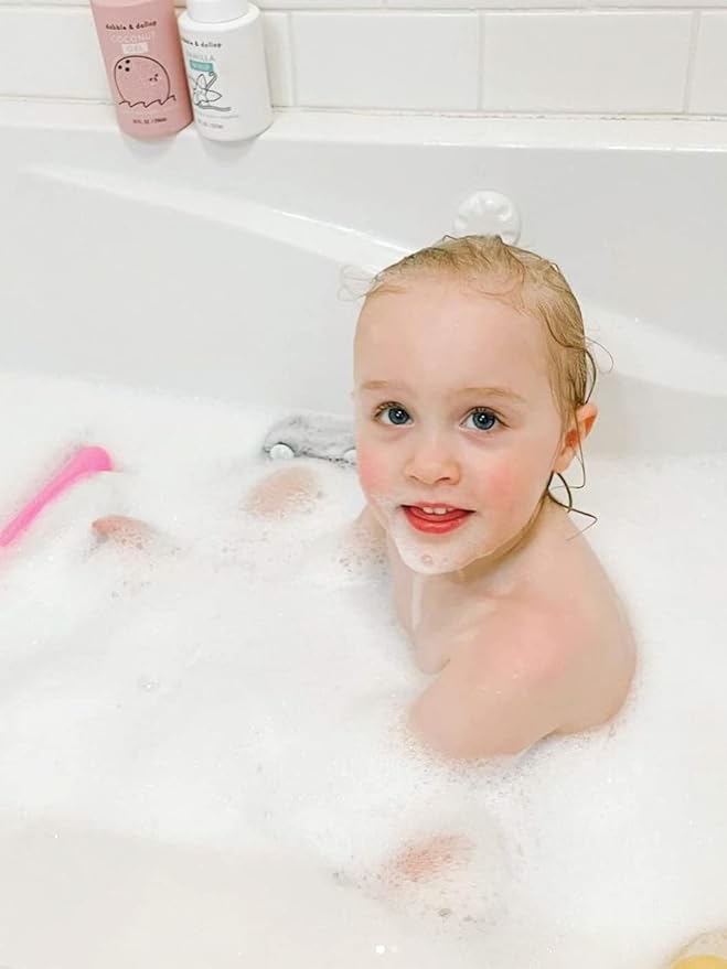 Dabble & Dollop Coconut + Vanilla Kids 3-in-1 Body Wash, Shampoo & Bubble Bath Bundle – Gel + Foam Whip Set, Tear-Free, Gentle, Natural-Origin, Hypoallergenic and Safe for Sensitive Skin (Pack of 2)