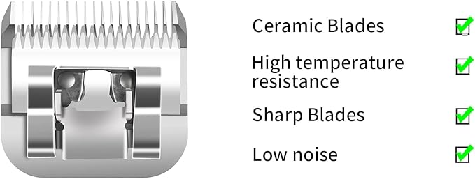 Replacement Ceramic Blades Set,Compatible with Andis,Oster 76,Wahl KM10