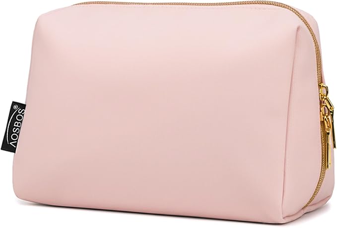 Aosbos Small Makeup Pouch, Travel Cosmetic Bags for Women,Travel Pouch
