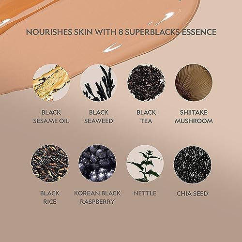 YENSA Super Serum Silk Foundation - Hydrating, Full Coverage Foundation with Vitamin C & Bakuchiol Oil - Blurs Imperfections & Evens Skin Tone - Korean Skin Care Makeup - Fair 1 (1 oz)