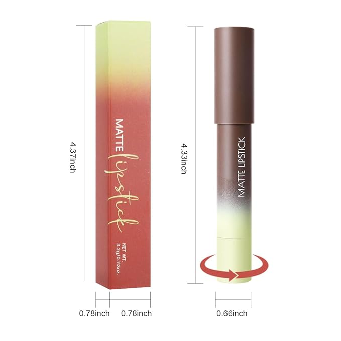 BINGBRUSH 2-in-1 Matte Lip Liner and Lipstick, Long Lasting Lip Pencil