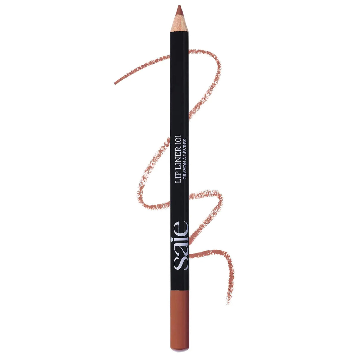 Saie Lip Liner 101 - Lip Pencil Made with a Creamy, Soft Matte Formula for a Naturally Framed or Fully Filled Look - Supercharged with Shea Butter & Jojoba Oil - French (.05 oz)