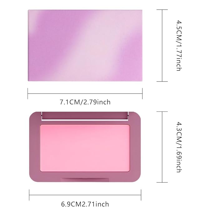 HHLTOH Rose Pink Matte for Face Cheeks Blush, Natural Cream Blushes Makeup Palette, Dark Monochrome Blush Creamy Powder Palette Makeup for Older Women, Blushes Eyeshadow Foundation for Every Day 05