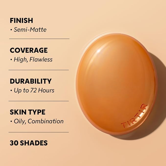 [*Mini Size*] TIRTIR Mask Fit Ai Filter Cushion Foundation | AI-Like Semi-Matte Finish - Up to 72-Hour Medium to Full Coverage Korean BB Cushion Make up Beauty, #25C Cool Taupe, 0.15 Fl Oz