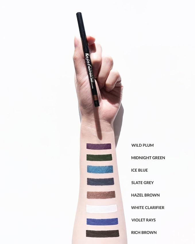 VASANTI Kajal Waterline Eyeliner (Midnight Green) | Long-Lasting, Blendable Waterline Eye Liner | Smudge-Proof & Water-Resistant Eyeliner Pencil for Sensitive Eyes | Ophthalmologist Approved & Tested