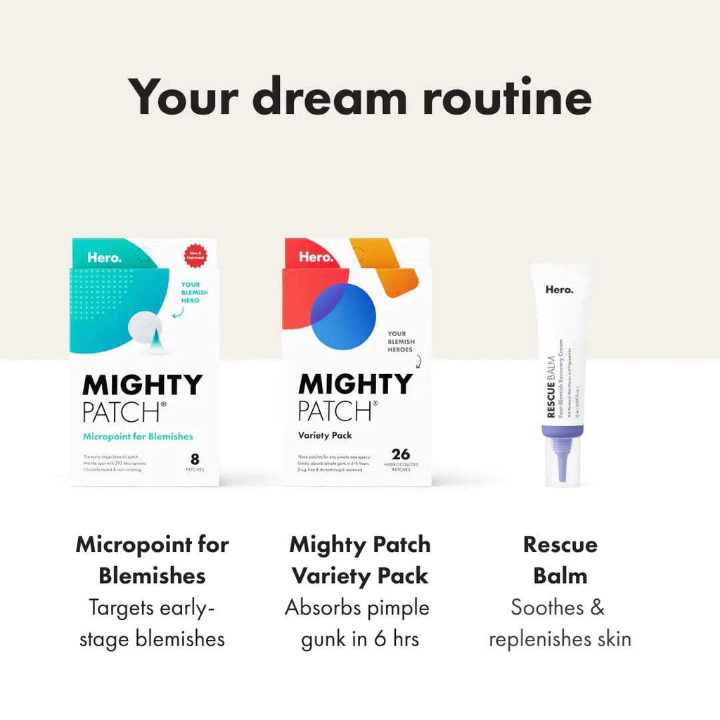 Mighty Patch Hero Cosmetics Variety Pack of Acne Pimple Patches, 26 Ct