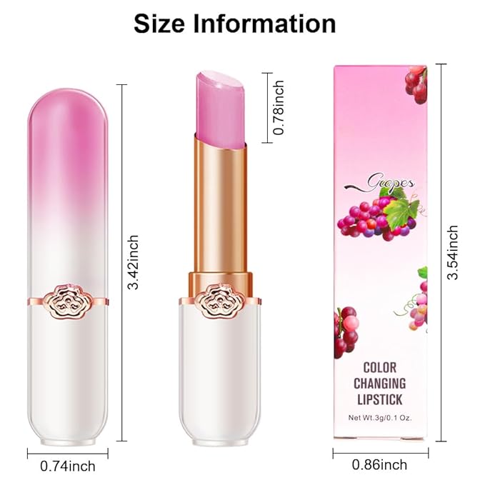 PH Color Changing Lipstick, Magic Lipstick, Moisturizing Pink Lip stick