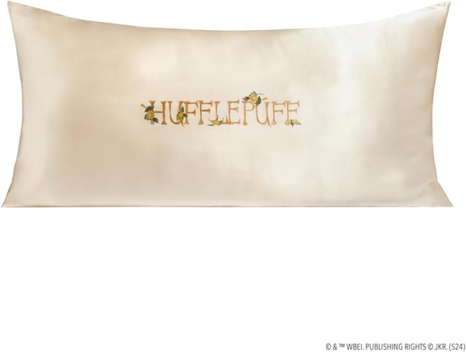 Kitsch & Harry Potter Satin Pillowcase W/Zipper - Size 19x36, Hufflepuff