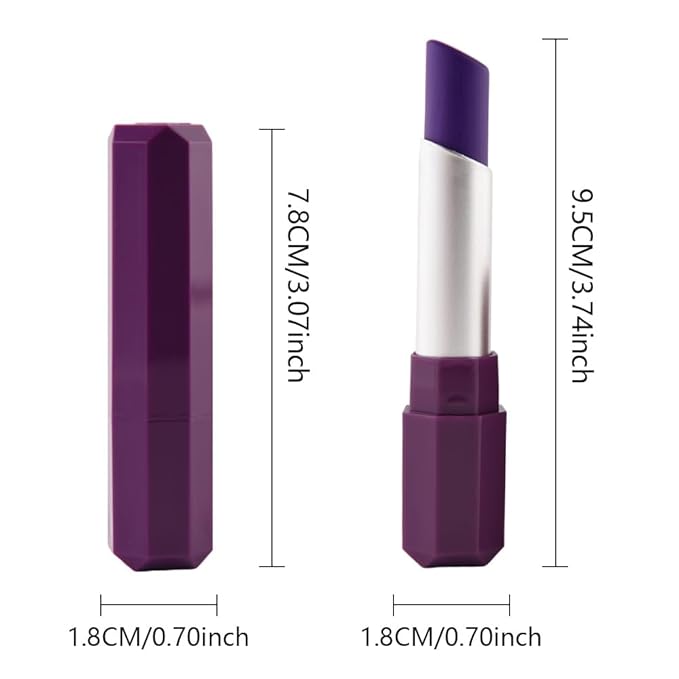 IATMOMOD Violet Purple Cream Matte Lipstick Stick 11#, Longwear Full Coverage Velvet Lip Color, Waterproof Multi-Use Lip & Cheek Makeup for Party & Daily Wear, Labial con color mate para uso diario