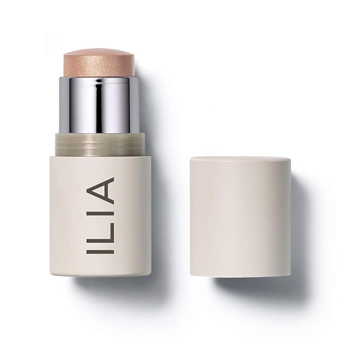 ILIA - Multi-Stick Cheek + Lip Color | Buildable + Blendable | Multi-Use Cream Highlighter | Nourishing Skincare Ingredients | Clean, Cruelty-Free (Stella By Starlight | Rose gold pearl)