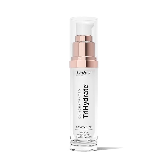 SeroVital Beauty TriHydrate Concentrate – 3% Multi-Molecular Hyaluronic Acid Serum for Deep Hydration, Visible Plumping & Firming – Fragrance-Free Daily Hydrating Face Serum - 1 fl oz