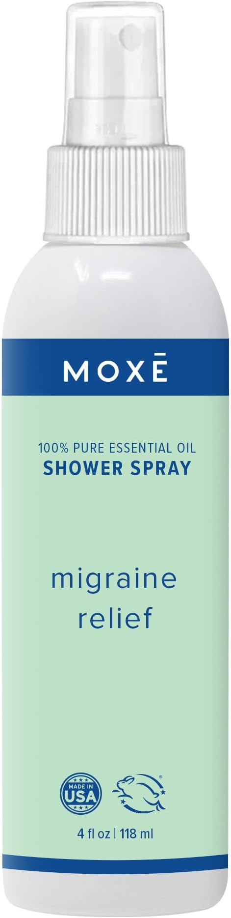 MOXĒ Migraine Shower Steamer Spray for Headaches & Tension Relief, 4oz