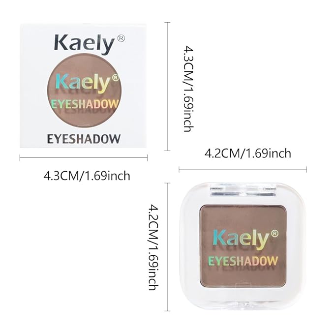 FeiCuiYun Matte Singe Eye Shadow Palette Makeup, Matte Light Cocoa Monochrome Eyeshadow For Old Women, Mini Singe Pressed Pigmented Waterproof Sombras Para Ojos, Vegan, Talc, Paraben&Cruelty Free, 18
