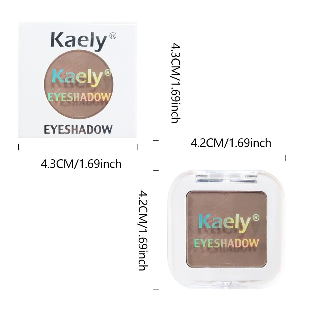 FeiCuiYun Matte Singe Eye Shadow Palette Makeup, Matte Light Cocoa Monochrome Eyeshadow For Old Women, Mini Singe Pressed Pigmented Waterproof Sombras Para Ojos, Vegan, Talc, Paraben&Cruelty Free, 18