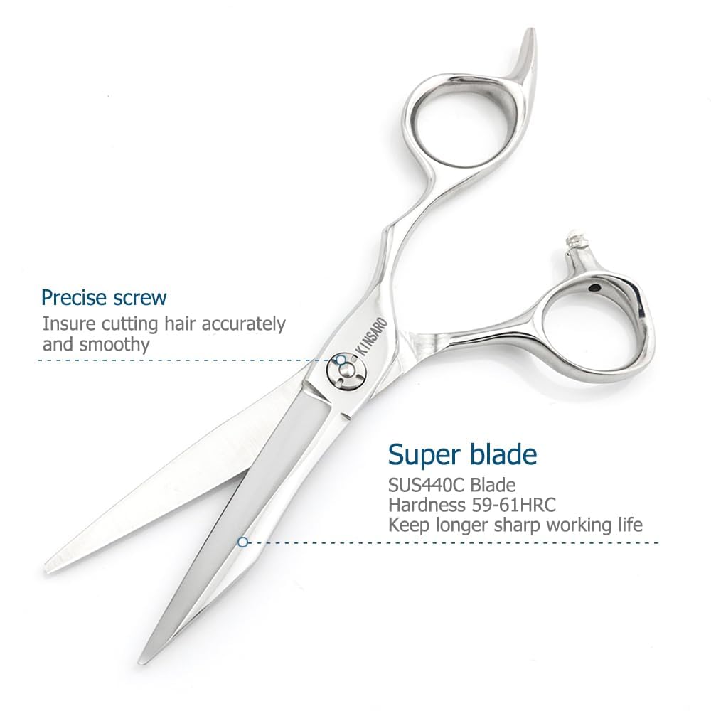 KINSARO Hair Cutting Scissors, 6 In,Professional Hair Shears,Great Force