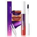 IATMOMOD Matte Liquid Lip Stain Peel Off Lip liner Tattoo with Tweezer, Nude Brown Liquid Lipstick Lipstain Long Lasting Waterproof for Women, Highly Pigmented Not Faded Smudge-proof Easy to Apply, 04