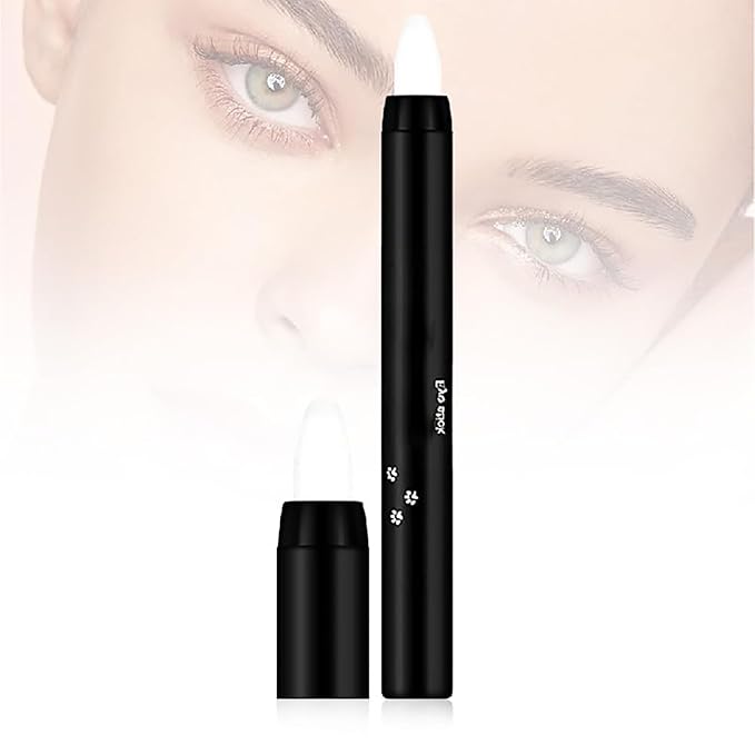 Morekfly Eyeshadow Shimmer Stick, 16 Color Highlighter Eyeshadows Pencil Waterproof Glitter Eye Shadow Eyeliner Pen, Waterproof Eyeshadows Shimmer Stick Long Lasting Brightener Eyeshadow (01 White)