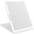 deweisn Folding Lighted Makeup Mirror with 72 LEDs 3 Colors Light Modes USB Rechargable 1800mA Batteries Portable Ultra Thin Compact Vanity Mirror Dimmable Travel Mirror