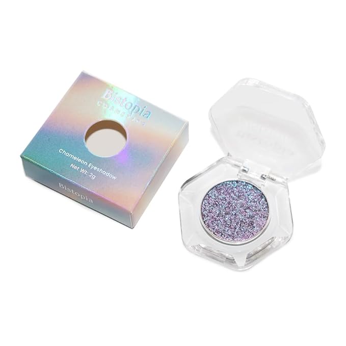 Bistopia Holographic Glitter Single Eyeshadow, Pearlescent Shimmer Metallic Cream Powder Eye Makeup, Blendable Long Lasting Waterproof, Multi-Use Face Highlighter, 2g. (Phoenix Rising)